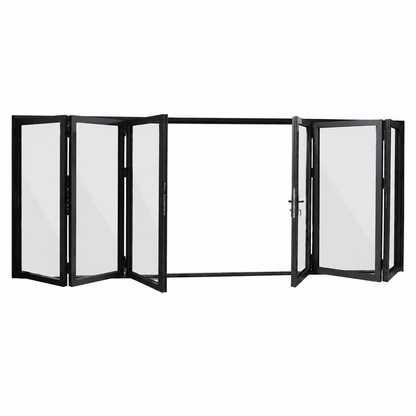 Aluminum Bifold Door 240″Wx80″H – OUT SWING FROM EXTERIOR VIEW