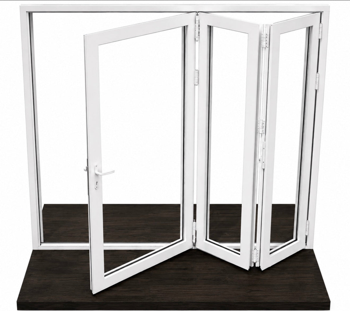 Aluminum Bifold Door 72″Wx80″H – OUT SWING FROM EXTERIOR VIEW
