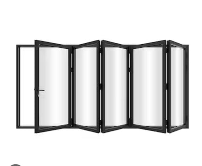 Aluminum Bifold Door 192″Wx80″H – OUT SWING FROM EXTERIOR VIEW
