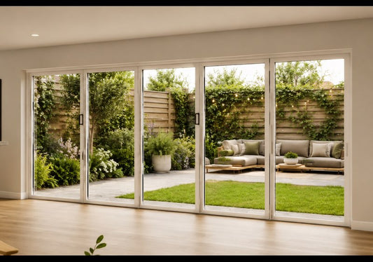 Aluminum Bifold Door 192″Wx80″H – OUT SWING FROM EXTERIOR VIEW