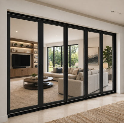 Aluminum Bifold Door 192″Wx96″H – OUT SWING FROM EXTERIOR VIEW