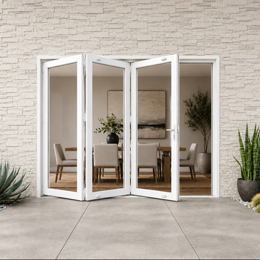 Aluminum Bifold Door 108″Wx96″H – OUT SWING FROM EXTERIOR VIEW